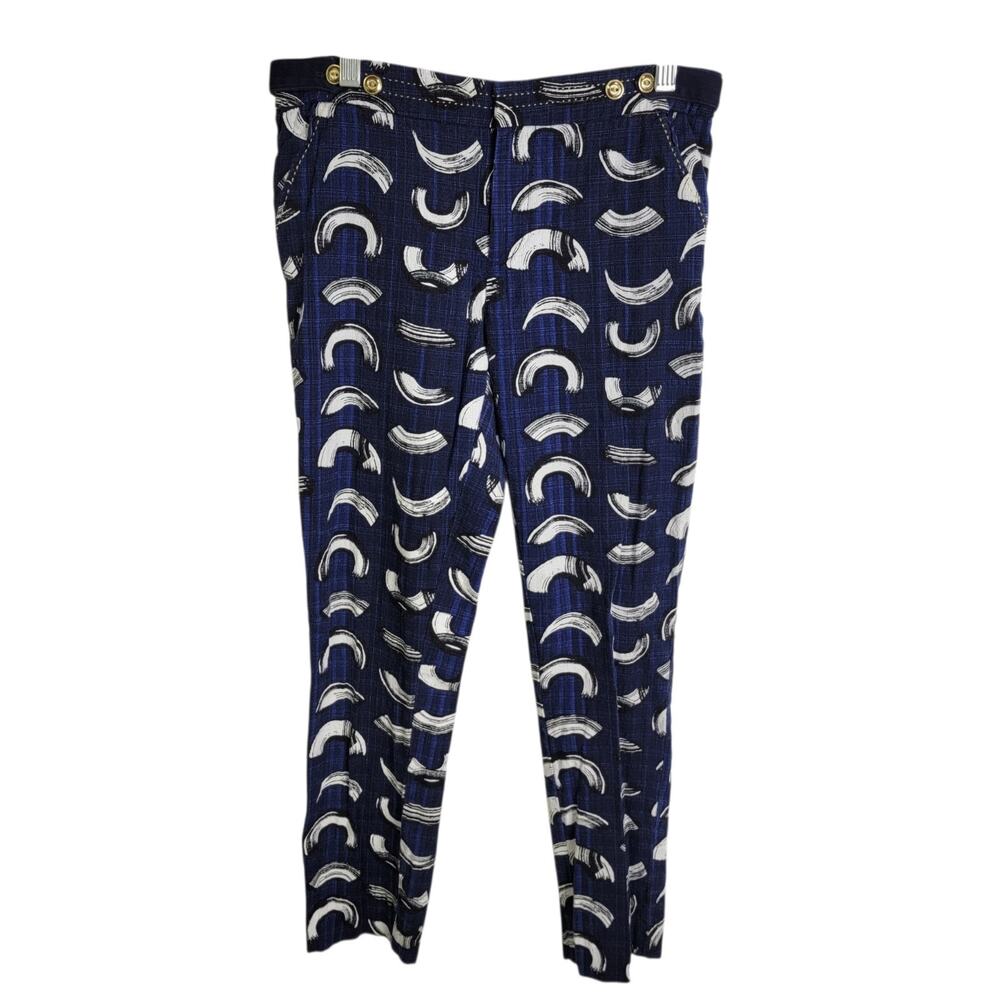 Cartonnier Anthro Womens Charle Trouser Printed Pants Size 2 Artsy Boho Career